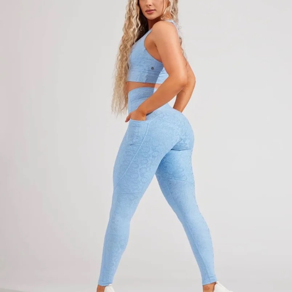 Buffbunny Collection Light Blue Activewear Set